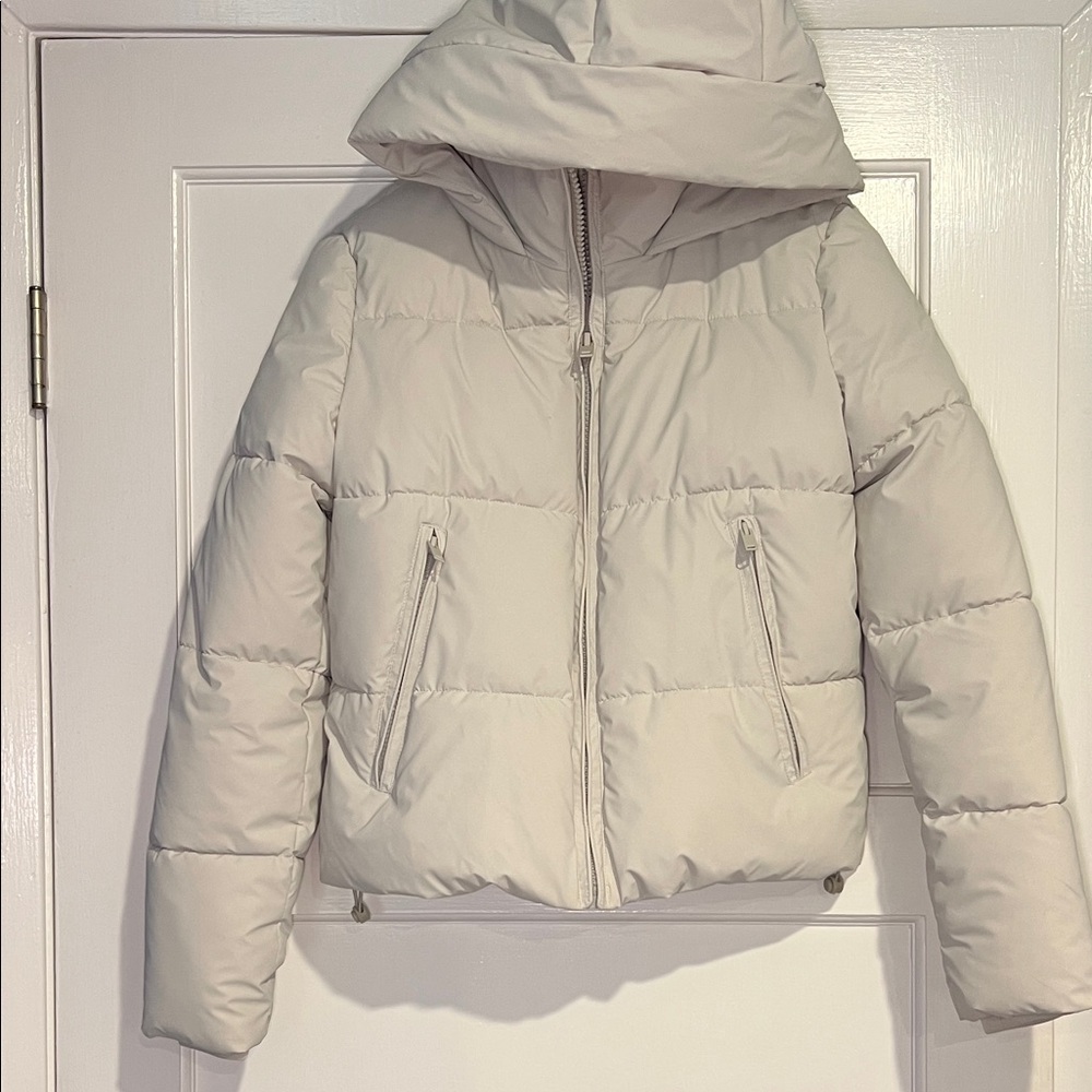 Zara Cream Puffer Jacket